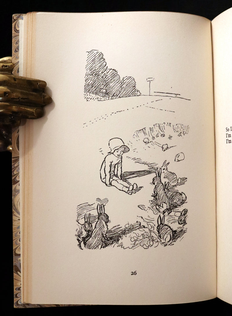 1956 Beautiful binding - When We Were Very Young by A. A. Milne & Ernest H. Shepard.