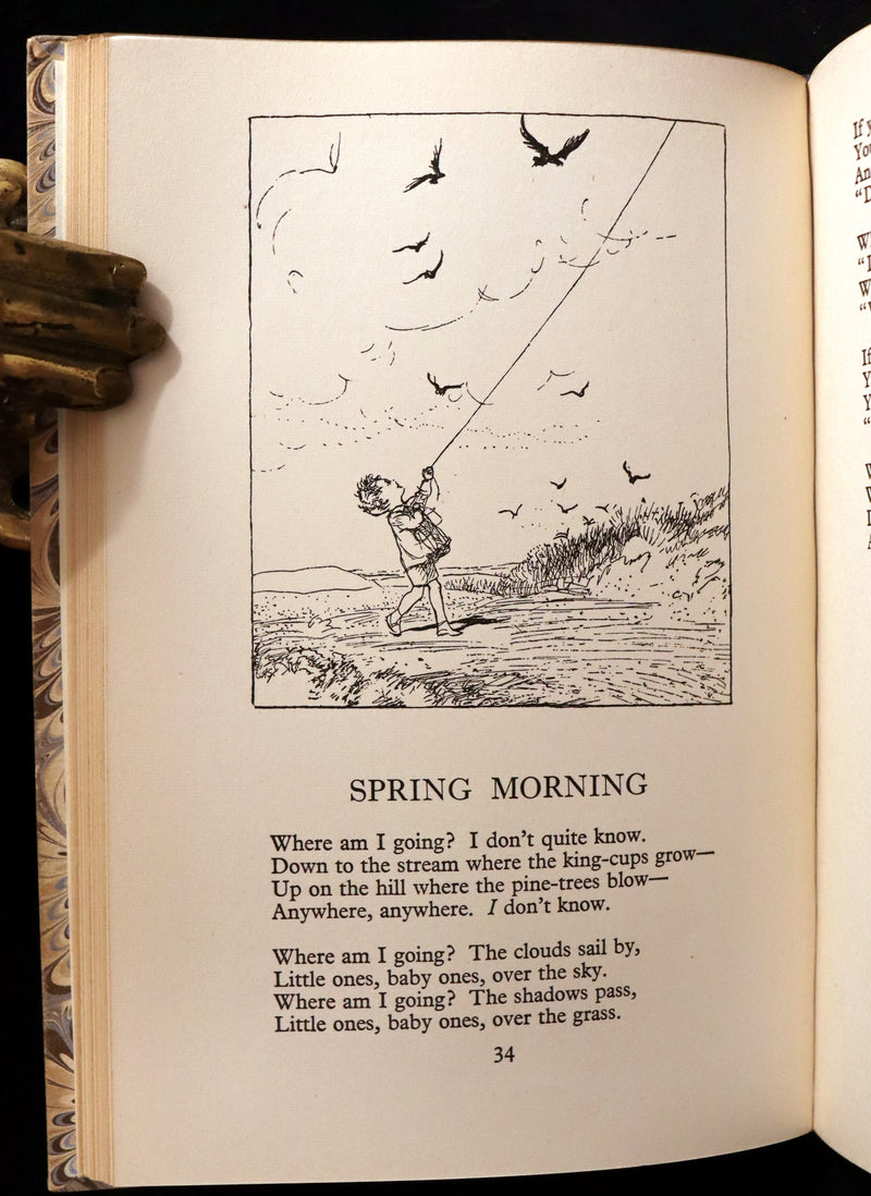 1956 Beautiful binding - When We Were Very Young by A. A. Milne & Ernest H. Shepard.