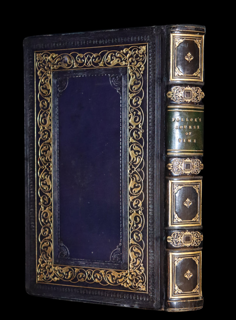 1828 Rare Book ~  The Course of Time: A Poem, in Ten Books by the Scottish poet Robert Pollok.