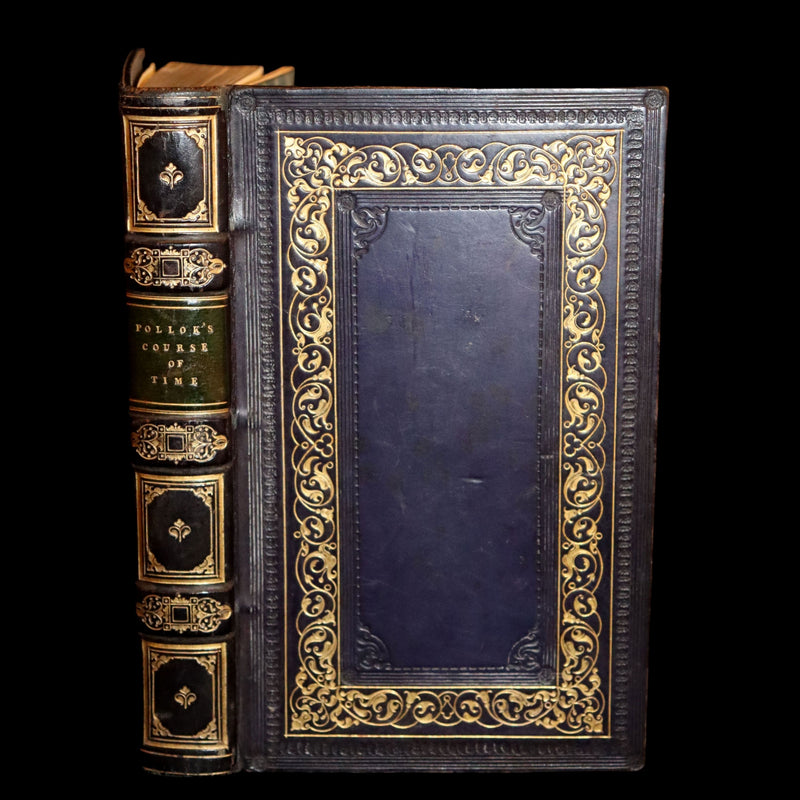 1828 Rare Book ~  The Course of Time: A Poem, in Ten Books by the Scottish poet Robert Pollok.