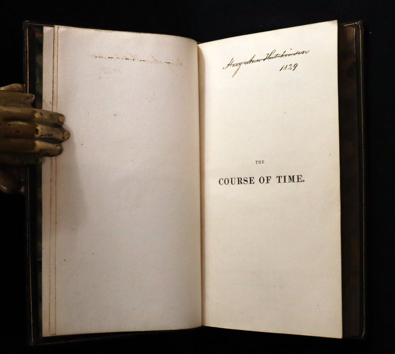 1828 Rare Book ~  The Course of Time: A Poem, in Ten Books by the Scottish poet Robert Pollok.