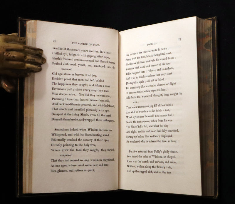 1828 Rare Book ~  The Course of Time: A Poem, in Ten Books by the Scottish poet Robert Pollok.