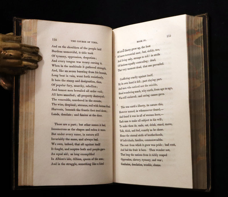 1828 Rare Book ~  The Course of Time: A Poem, in Ten Books by the Scottish poet Robert Pollok.