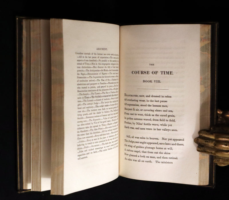 1828 Rare Book ~  The Course of Time: A Poem, in Ten Books by the Scottish poet Robert Pollok.