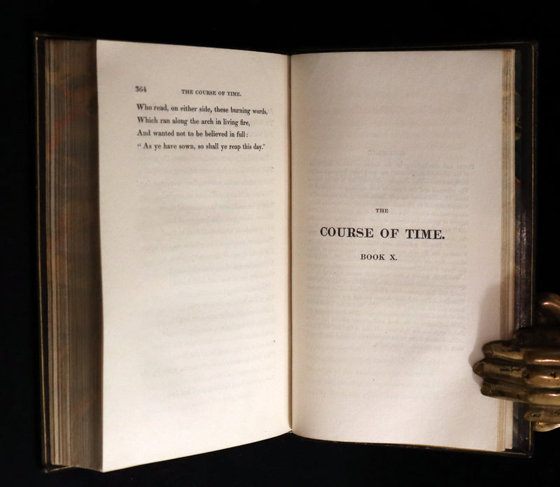 1828 Rare Book ~  The Course of Time: A Poem, in Ten Books by the Scottish poet Robert Pollok.