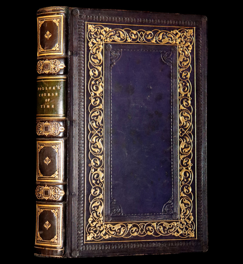 1828 Rare Book ~  The Course of Time: A Poem, in Ten Books by the Scottish poet Robert Pollok.