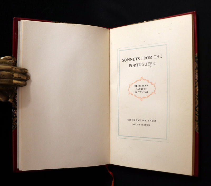 1940 Rare Book - Sonnets From the Portuguese, love sonnets by Elizabeth Barrett Browning.