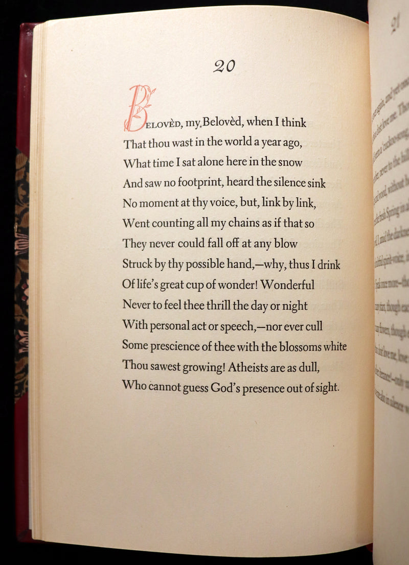 1940 Rare Book - Sonnets From the Portuguese, love sonnets by Elizabeth Barrett Browning.