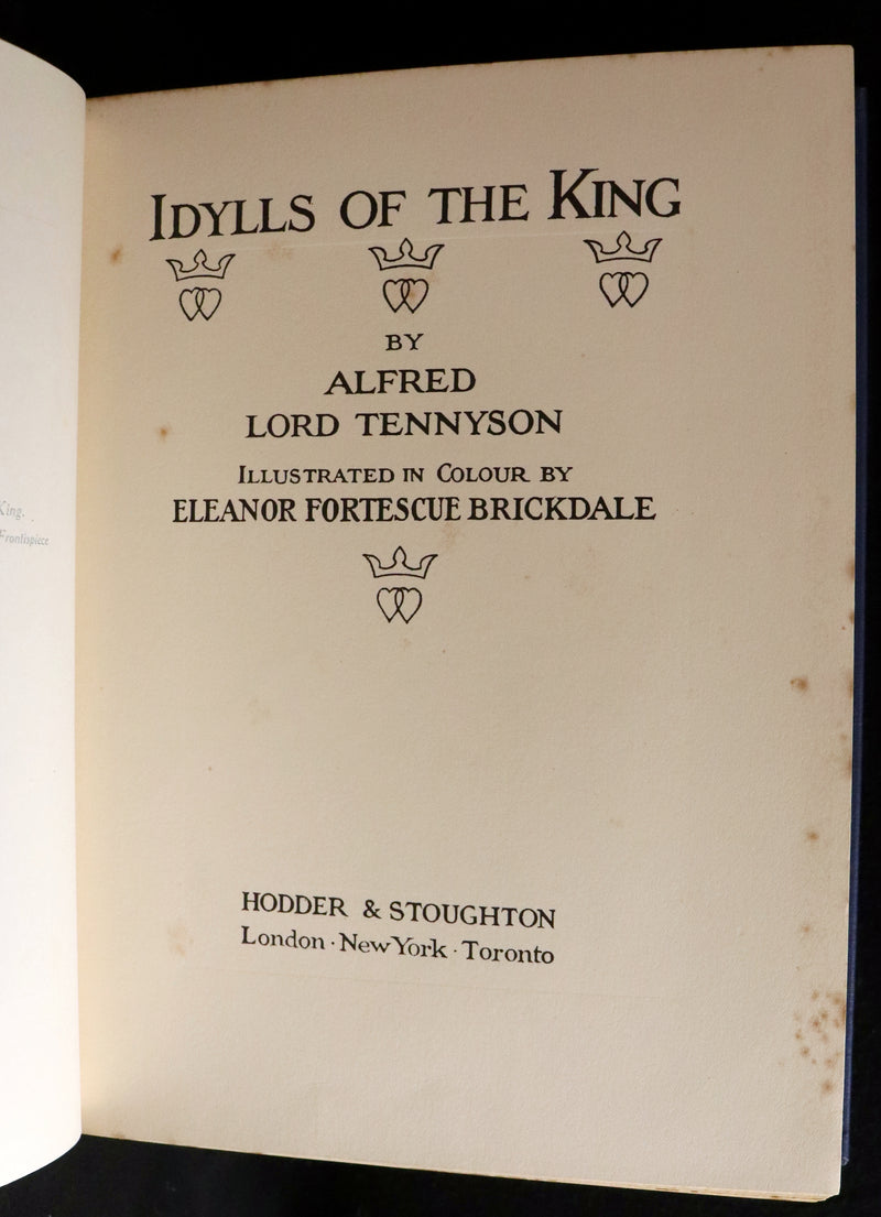 1911 First Edition Illustrated by Pre-Raphaelite Eleanor Fortescue Brickdale - Legend of King Arthur - Idylls of the King.