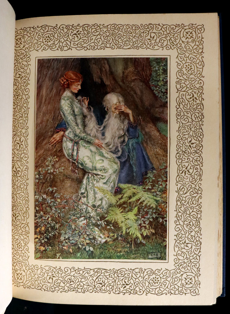 1911 First Edition Illustrated by Pre-Raphaelite Eleanor Fortescue Brickdale - Legend of King Arthur - Idylls of the King.