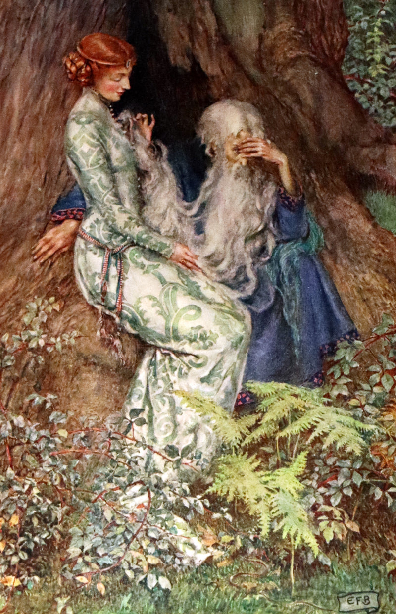 1911 First Edition Illustrated by Pre-Raphaelite Eleanor Fortescue Brickdale - Legend of King Arthur - Idylls of the King.