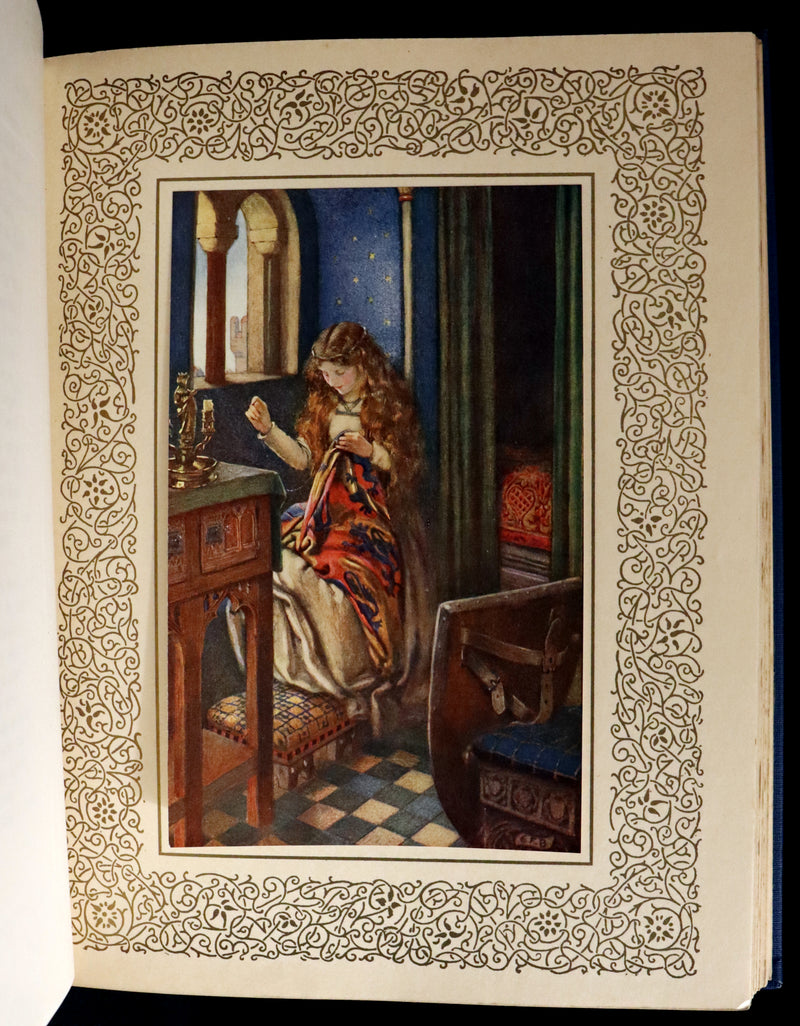 1911 First Edition Illustrated by Pre-Raphaelite Eleanor Fortescue Brickdale - Legend of King Arthur - Idylls of the King.