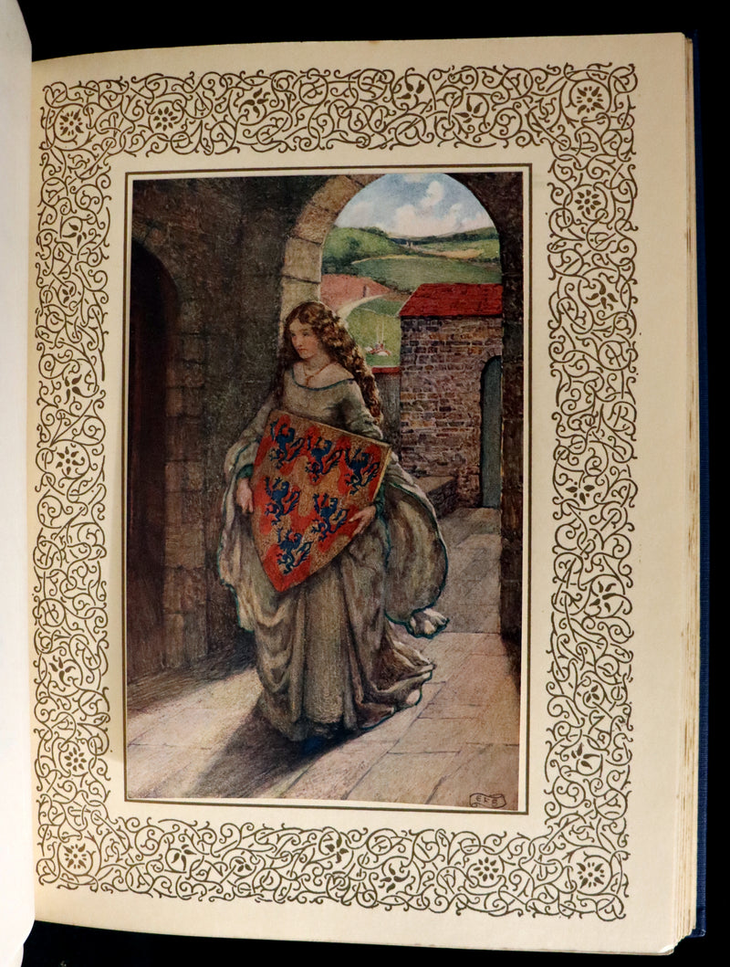 1911 First Edition Illustrated by Pre-Raphaelite Eleanor Fortescue Brickdale - Legend of King Arthur - Idylls of the King.