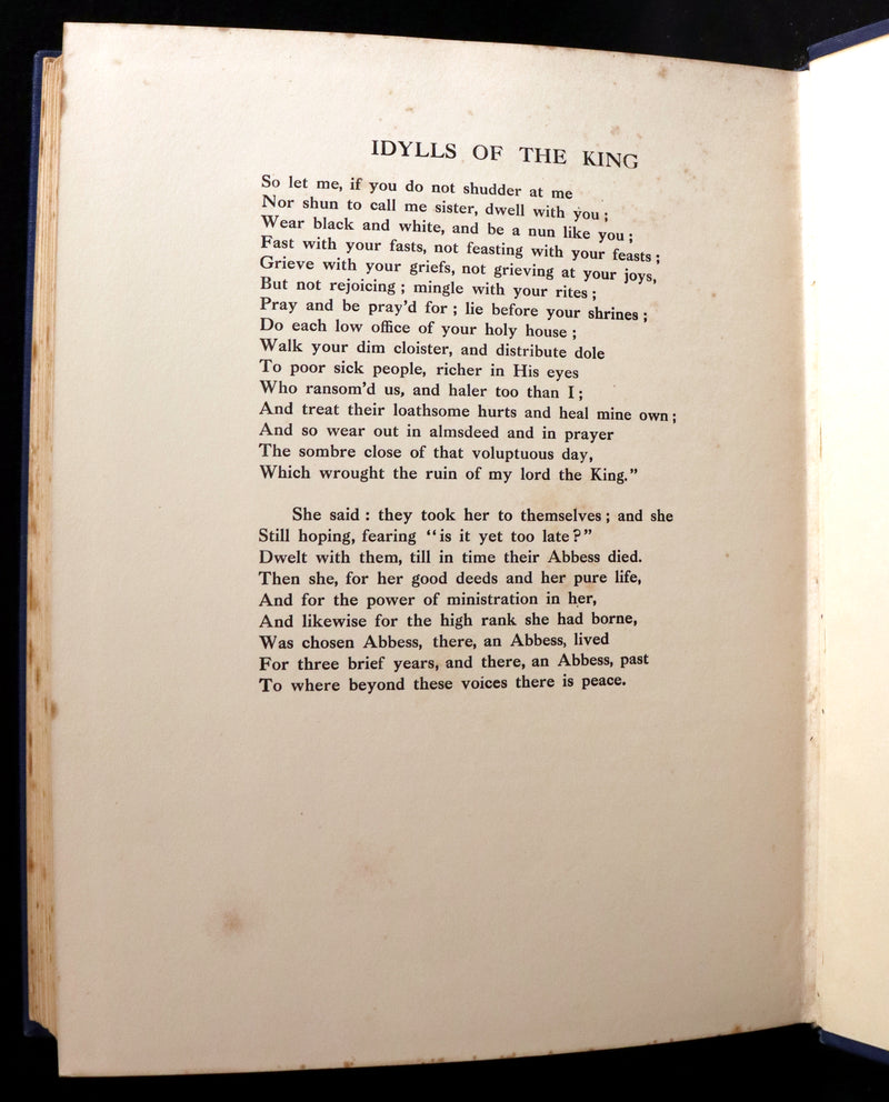 1911 First Edition Illustrated by Pre-Raphaelite Eleanor Fortescue Brickdale - Legend of King Arthur - Idylls of the King.