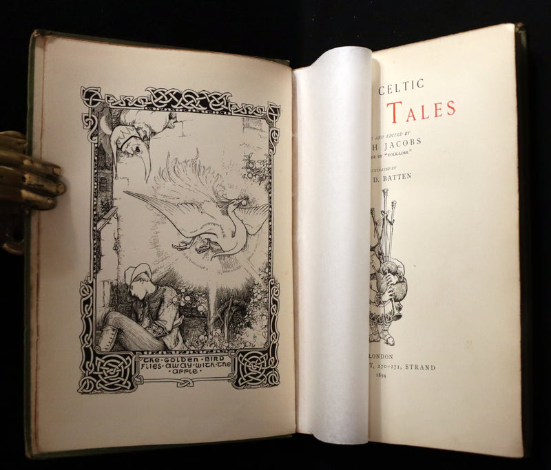 1894 Scarce First Edition - MORE CELTIC FAIRY TALES by Joseph Jacobs Illustrated by John D. Batten.