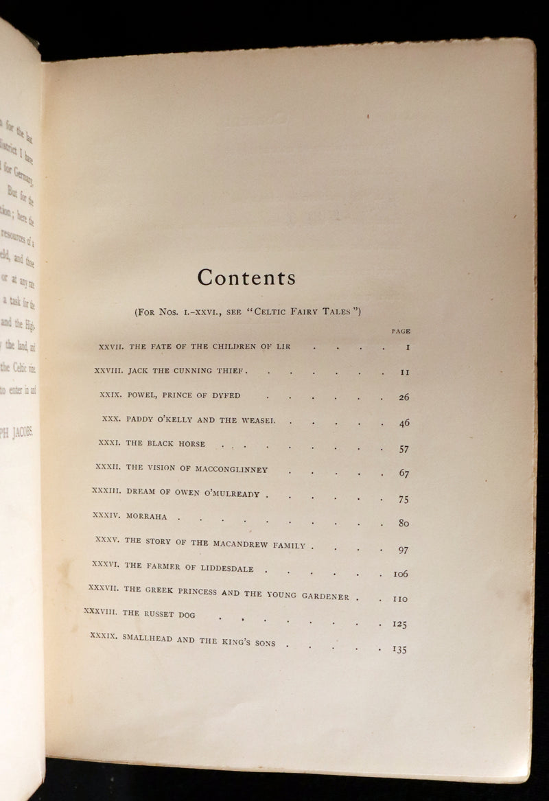1894 Scarce First Edition - MORE CELTIC FAIRY TALES by Joseph Jacobs Illustrated by John D. Batten.