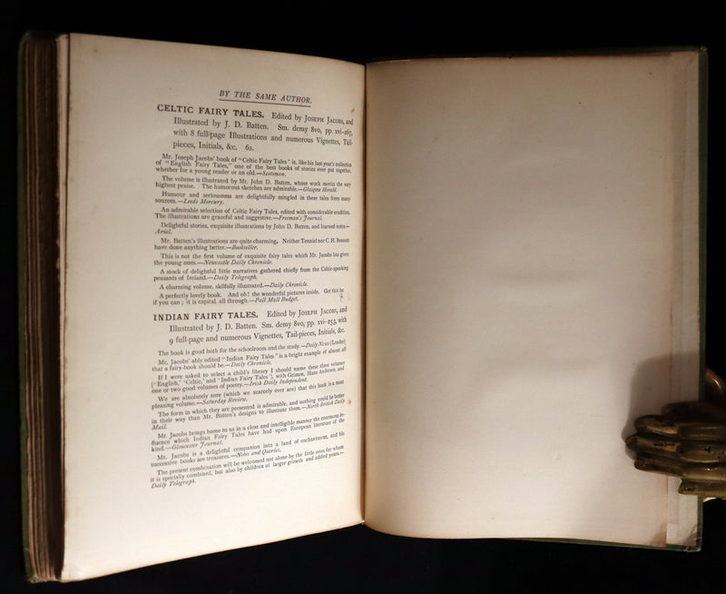 1894 Scarce First Edition - MORE CELTIC FAIRY TALES by Joseph Jacobs Illustrated by John D. Batten.