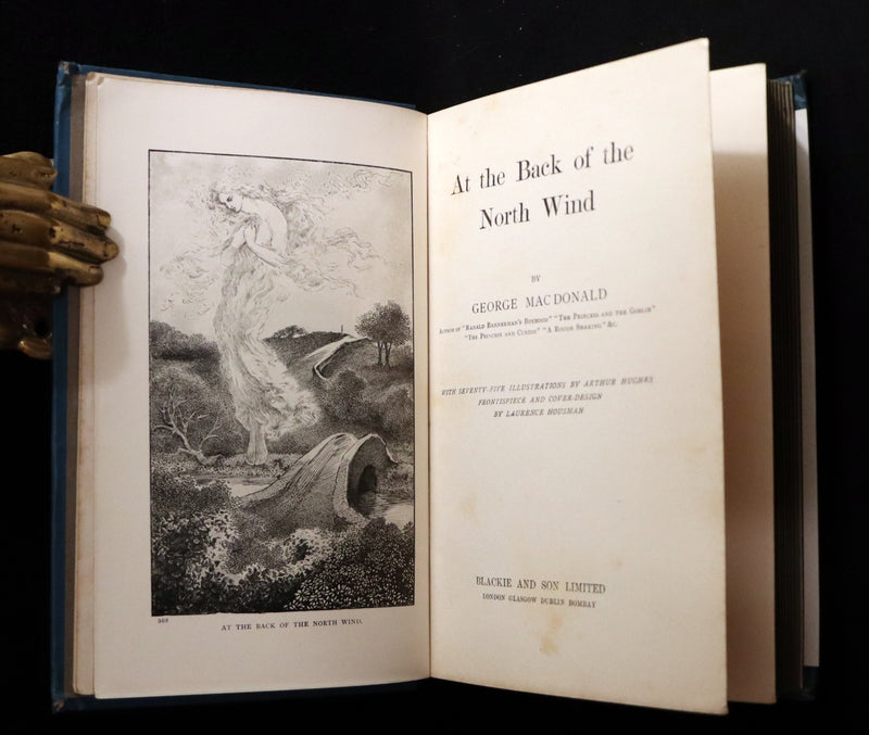 1905 Rare Book - AT THE BACK OF THE NORTH WIND by George MacDonald illustrated by Arthur Hughes.