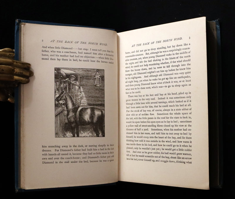 1905 Rare Book - AT THE BACK OF THE NORTH WIND by George MacDonald illustrated by Arthur Hughes.