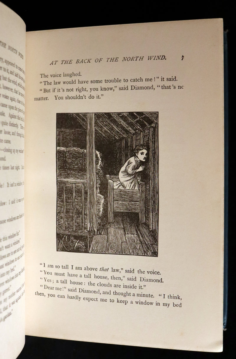 1905 Rare Book - AT THE BACK OF THE NORTH WIND by George MacDonald illustrated by Arthur Hughes.