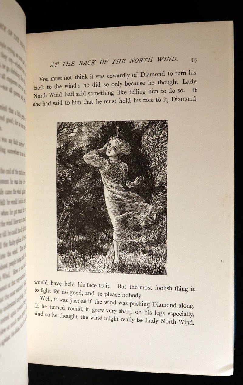 1905 Rare Book - AT THE BACK OF THE NORTH WIND by George MacDonald illustrated by Arthur Hughes.