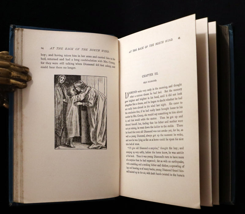 1905 Rare Book - AT THE BACK OF THE NORTH WIND by George MacDonald illustrated by Arthur Hughes.