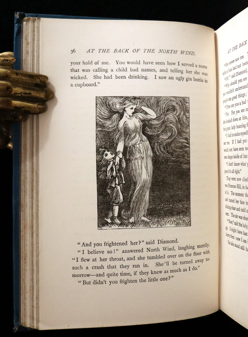 1905 Rare Book - AT THE BACK OF THE NORTH WIND by George MacDonald illustrated by Arthur Hughes.