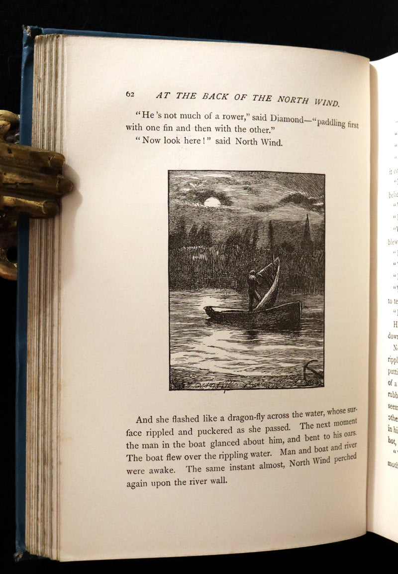 1905 Rare Book - AT THE BACK OF THE NORTH WIND by George MacDonald illustrated by Arthur Hughes.