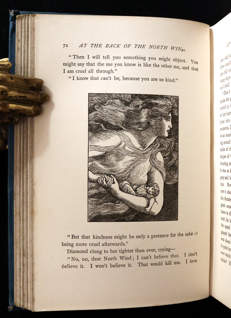 1905 Rare Book - AT THE BACK OF THE NORTH WIND by George MacDonald illustrated by Arthur Hughes.