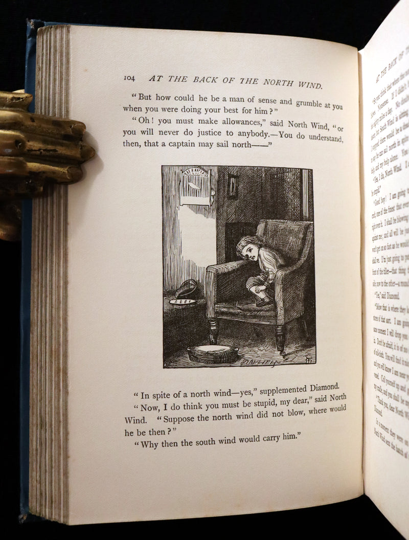 1905 Rare Book - AT THE BACK OF THE NORTH WIND by George MacDonald illustrated by Arthur Hughes.