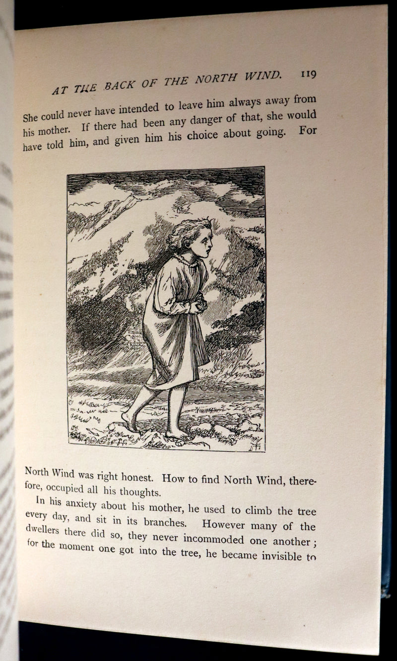 1905 Rare Book - AT THE BACK OF THE NORTH WIND by George MacDonald illustrated by Arthur Hughes.