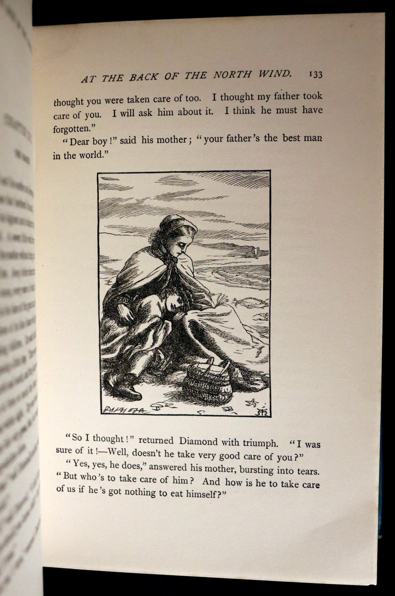 1905 Rare Book - AT THE BACK OF THE NORTH WIND by George MacDonald illustrated by Arthur Hughes.