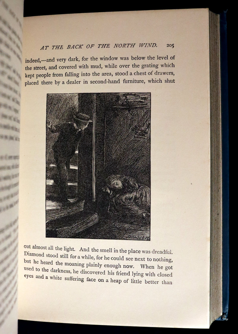 1905 Rare Book - AT THE BACK OF THE NORTH WIND by George MacDonald illustrated by Arthur Hughes.