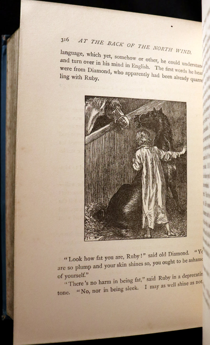 1905 Rare Book - AT THE BACK OF THE NORTH WIND by George MacDonald illustrated by Arthur Hughes.