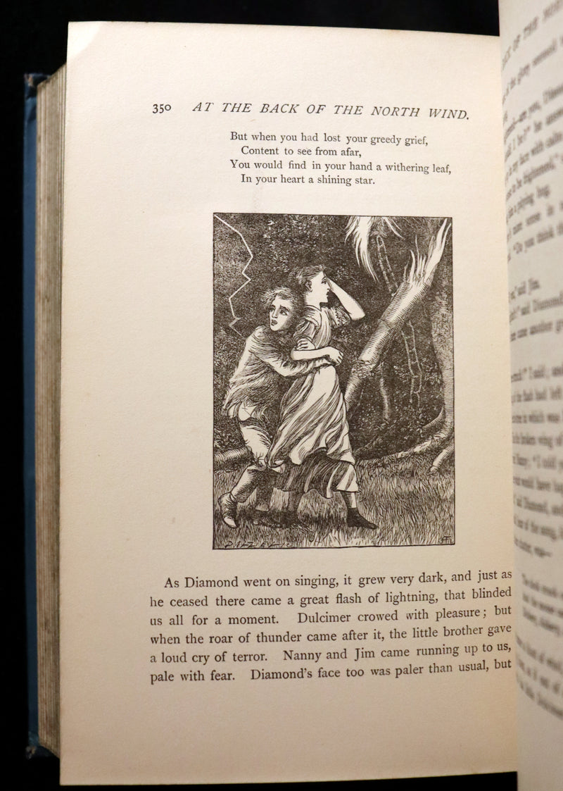 1905 Rare Book - AT THE BACK OF THE NORTH WIND by George MacDonald illustrated by Arthur Hughes.