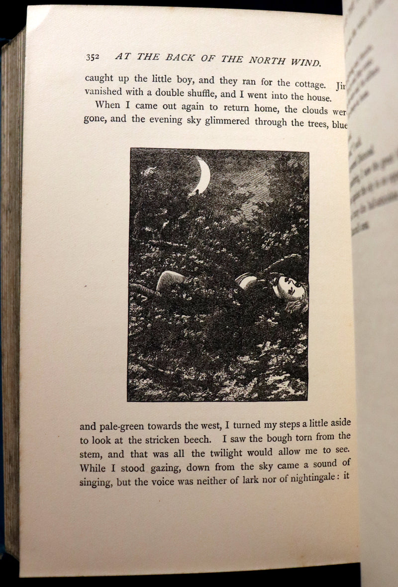1905 Rare Book - AT THE BACK OF THE NORTH WIND by George MacDonald illustrated by Arthur Hughes.