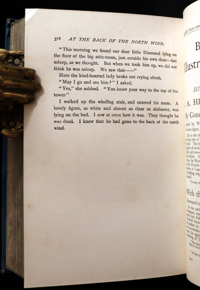 1905 Rare Book - AT THE BACK OF THE NORTH WIND by George MacDonald illustrated by Arthur Hughes.