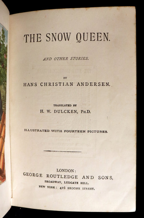 1890 Scarce Victorian Edition - Hans Christian Andersen - The Snow Queen, The Phoenix Bird and Other Fairy Tales.