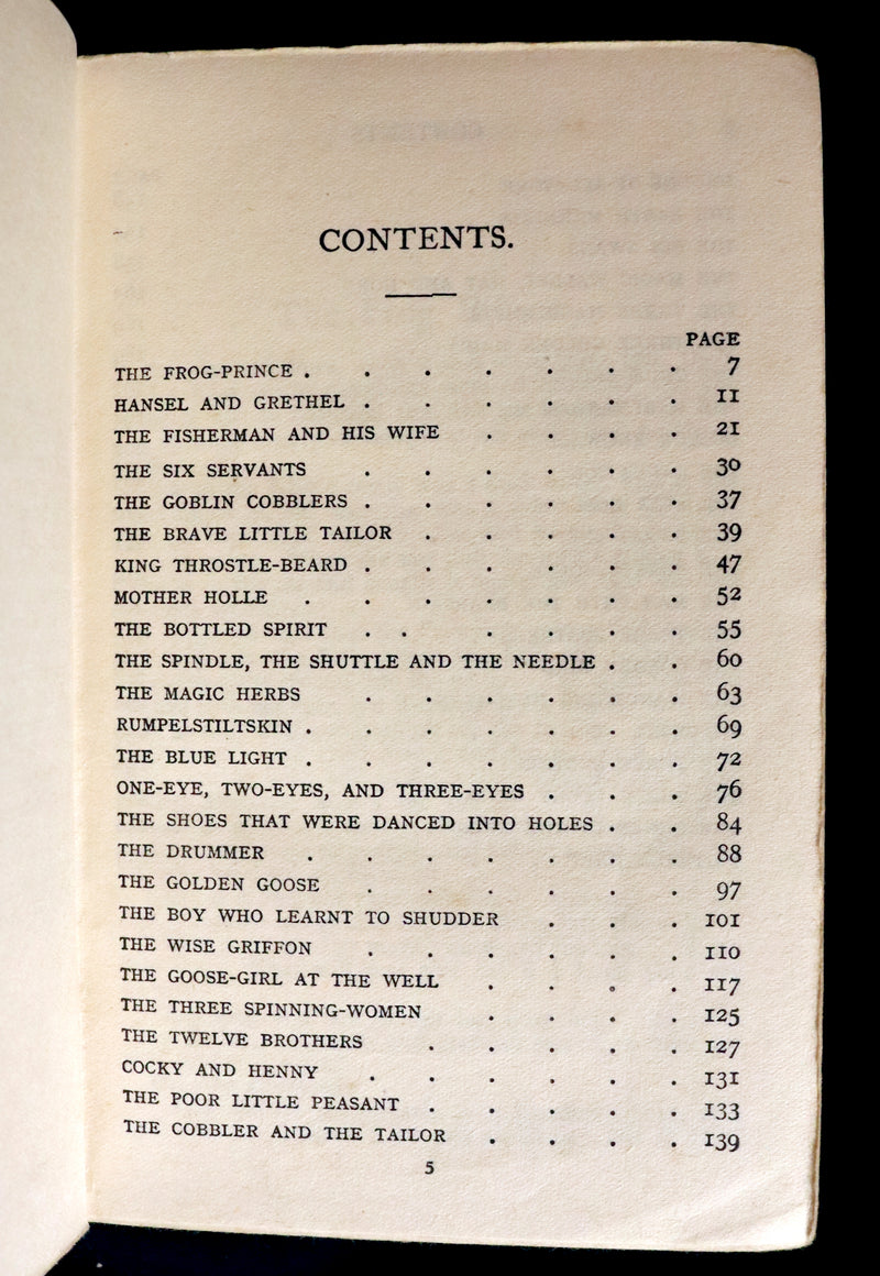 1925 Scarce Book - GRIMM'S FAIRY TALES Collected by The Brothers Grimm.