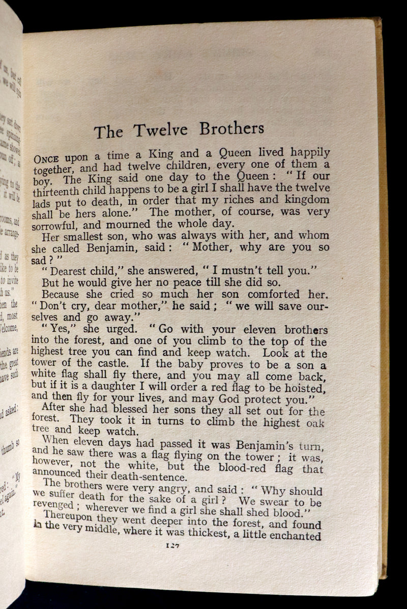 1925 Scarce Book - GRIMM'S FAIRY TALES Collected by The Brothers Grimm.