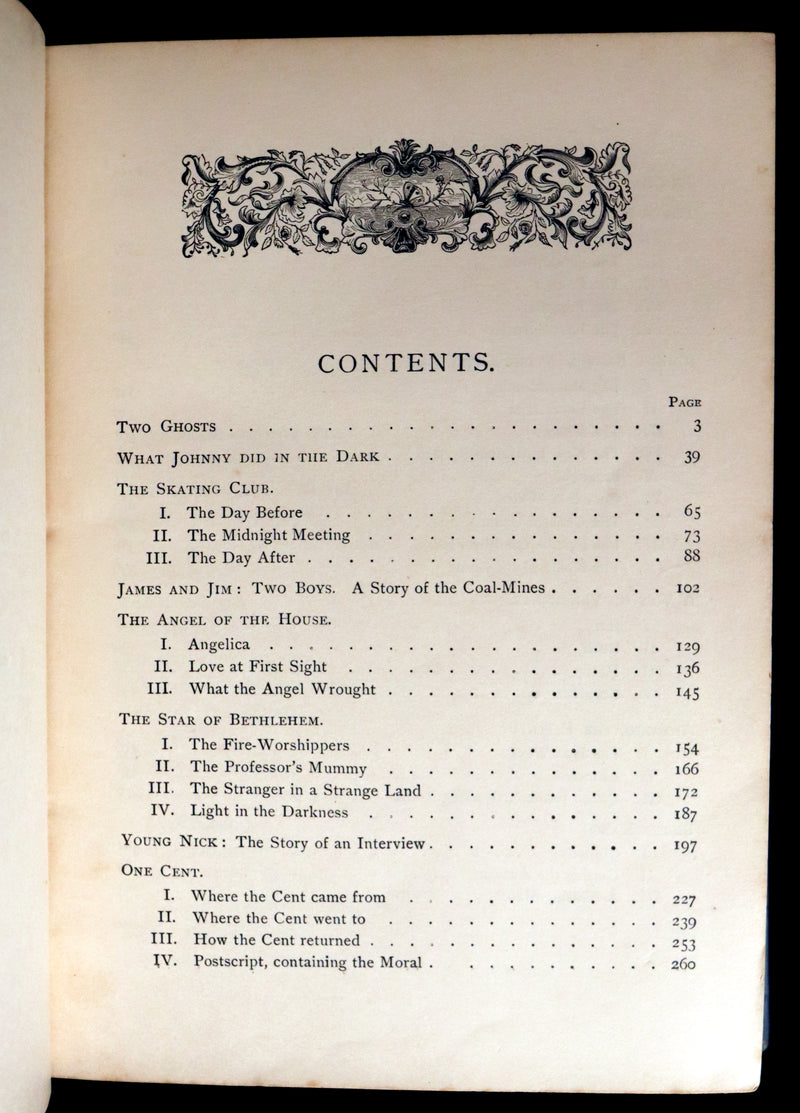 1887 Scarce Victorian Book ~ Two Ghosts and Other Christmas Stories by Rossiter W. Raymond.