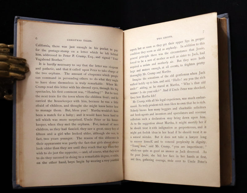 1887 Scarce Victorian Book ~ Two Ghosts and Other Christmas Stories by Rossiter W. Raymond.