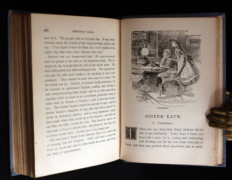 1887 Scarce Victorian Book ~ Two Ghosts and Other Christmas Stories by Rossiter W. Raymond.