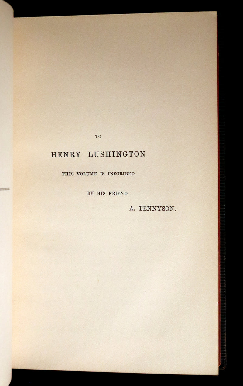 1862 Rare book beautifully bound in Morocco - The PRINCESS by Alfred Lord Tennyson.