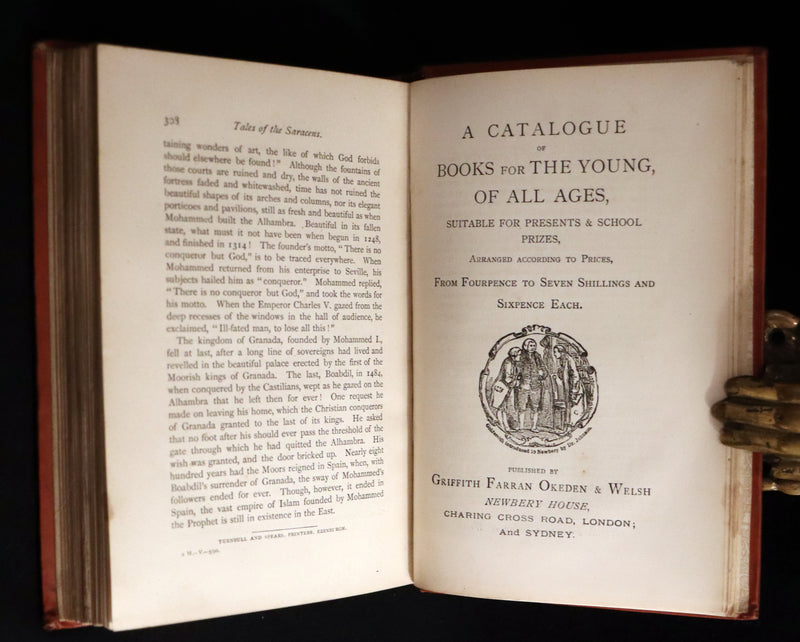 1890 Scarce Book - Tales of the Saracens by Alexandra Hutton. Illustrated.