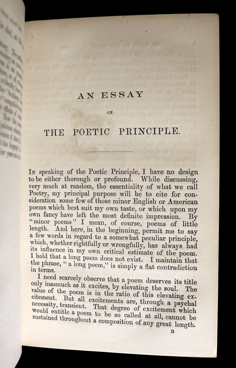 1866 Scarce Victorian Edition - The Complete Poetical Works of Edgar Allan Poe with a Selection of his Sketches and Reviews. Illustrated.
