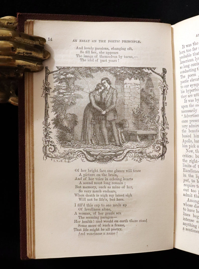 1866 Scarce Victorian Edition - The Complete Poetical Works of Edgar Allan Poe with a Selection of his Sketches and Reviews. Illustrated.