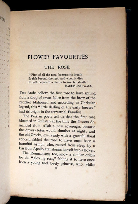 1898 Scarce Floriography Book ~ FLOWER FAVOURITES Their Legends, Symbolism and Significance by Lizzie Deas.