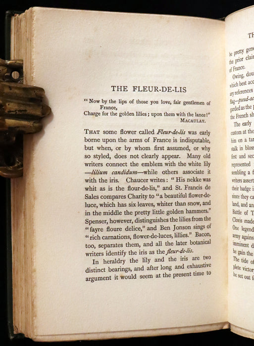 1898 Scarce Floriography Book ~ FLOWER FAVOURITES Their Legends, Symbolism and Significance by Lizzie Deas.