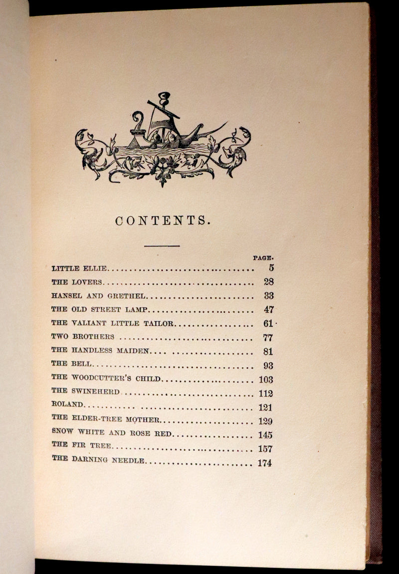 1877 Scarce Edition - Hans Christian Andersen - LITTLE ELLIE and Other Fairy Tales. Illustrated.